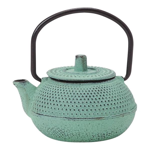 Ishigaki RIN-NE Miniature Cast Iron Kettle Arare 60ml Malachite Green 4640