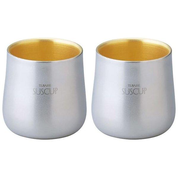 Tamahashi Sakura Fashion Tumbler Gold-Plated Interior Set of 2
