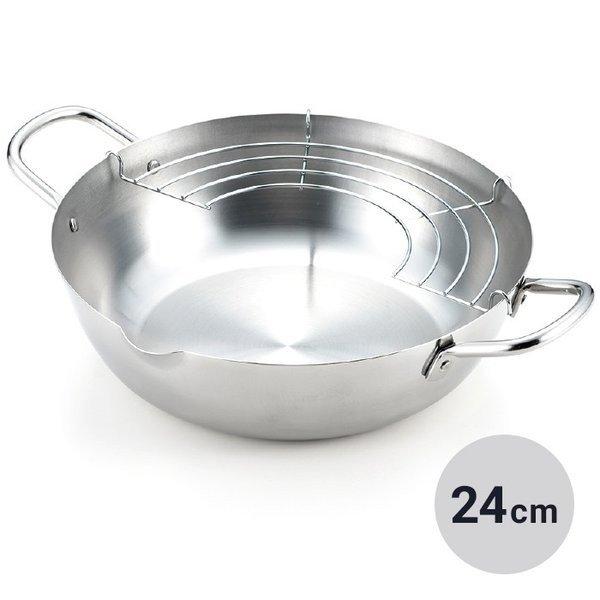 Gogi Stainless Steel Tempura Fry Pot With Draining Rack