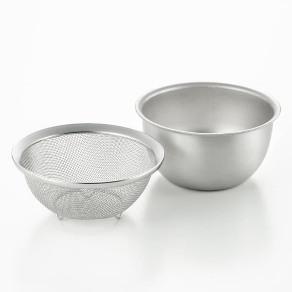 Gogi Stainless Steel Colander and Bowl Set 15cm