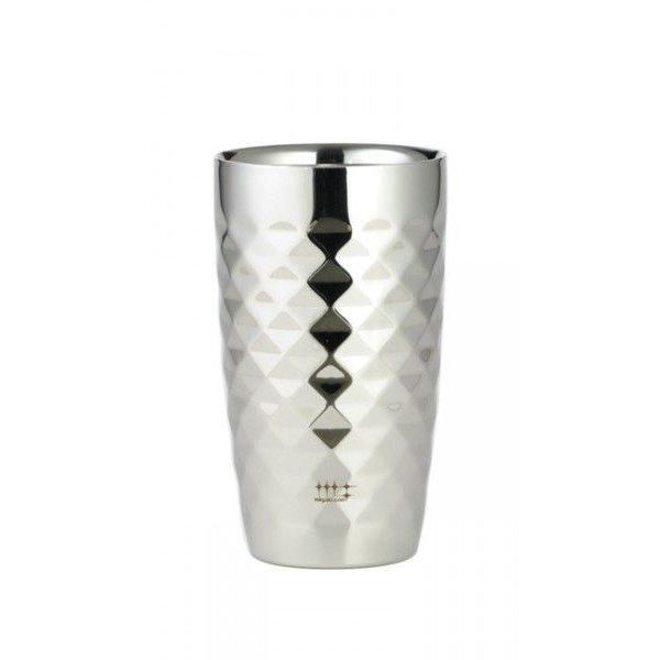 Migakiya Syndicate Double Wall Beer Tumbler, Diamond Cut 370ml