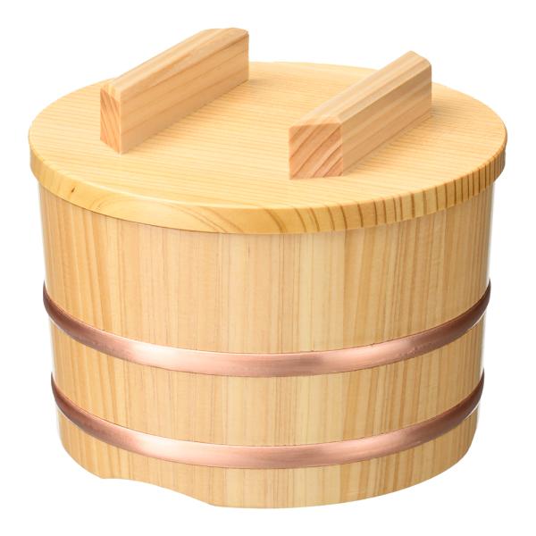 Yamako Sawara Wood Chirashi Sushi Tub with Lid, Deep 30279