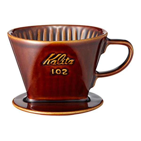 Kalita Ceramic Coffee Dripper Roto Brown 102