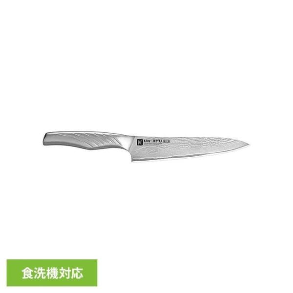 Shimomura Unryu Santoku Knife VG10 Damascus All Stainless 175mm UNR-301
