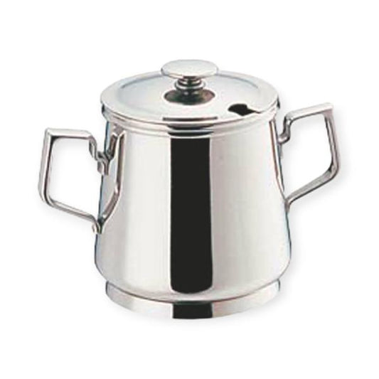 Wadasuke C Type Stainless Sugar Pot with Handle and Lid for 7 People 2214-0707