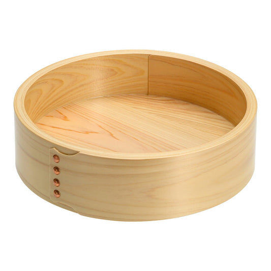 Yamako Hinoki Curved Wood Serving Tray, 9-Sun