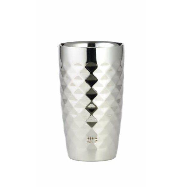 Migakiya Syndicate Double Wall Beer Tumbler, Diamond Cut 370ml