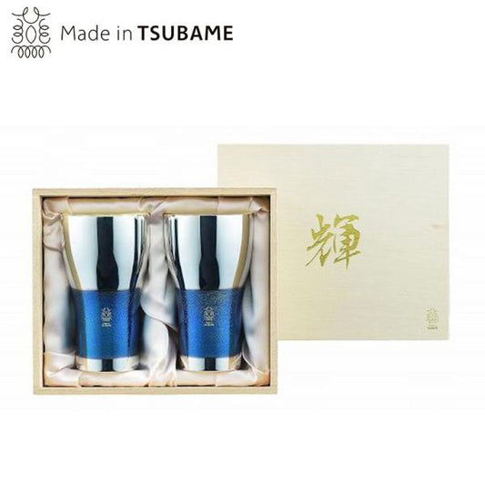 Tamahashi Teru Pure Copper Beer Tumbler Antique Silver 2-Piece Set