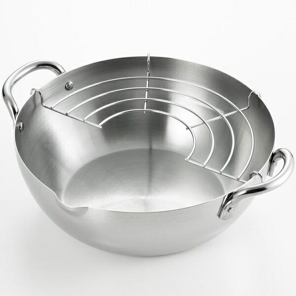 Gogi Stainless Steel Tempura Fry Pot With Draining Rack