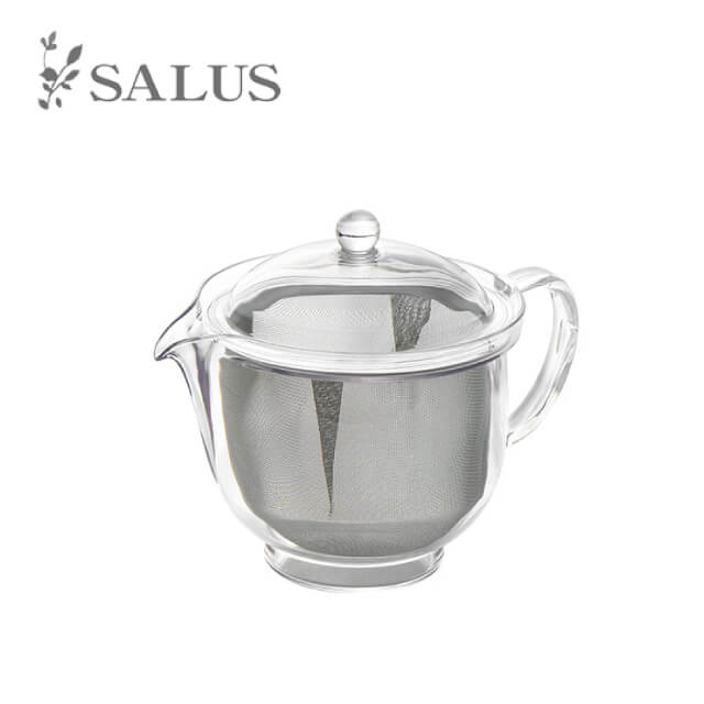SALUS Clear Teapot with Stainless Steel Mesh Infuser L