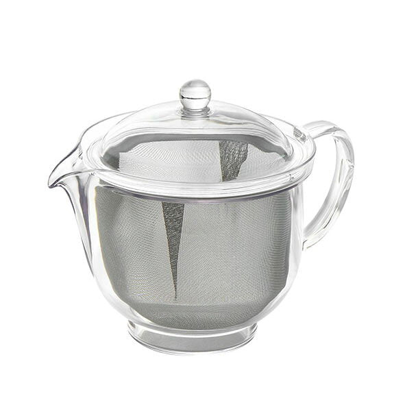 SALUS Clear Teapot with Stainless Steel Mesh Infuser L