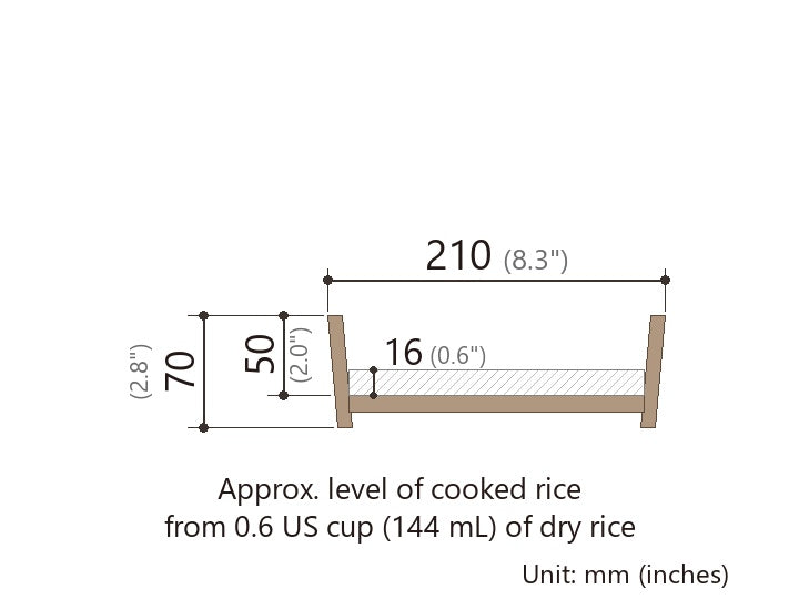 Shimizu Mokuzai Sawara Cypress Sushi Rice Mixing Tub (Hangiri) 21cm