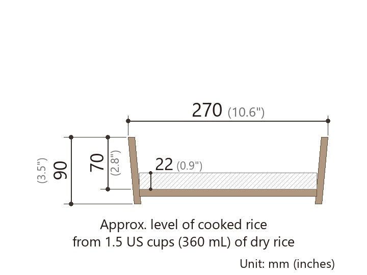 Shimizu Mokuzai Sawara Cypress Sushi Rice Mixing Tub (Hangiri) 27cm