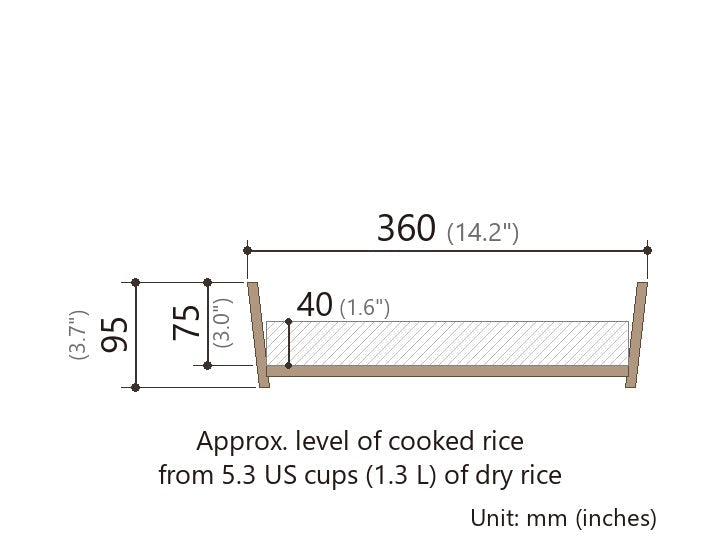 Shimizu Mokuzai Sawara Cypress Sushi Rice Mixing Tub (Hangiri) 36cm