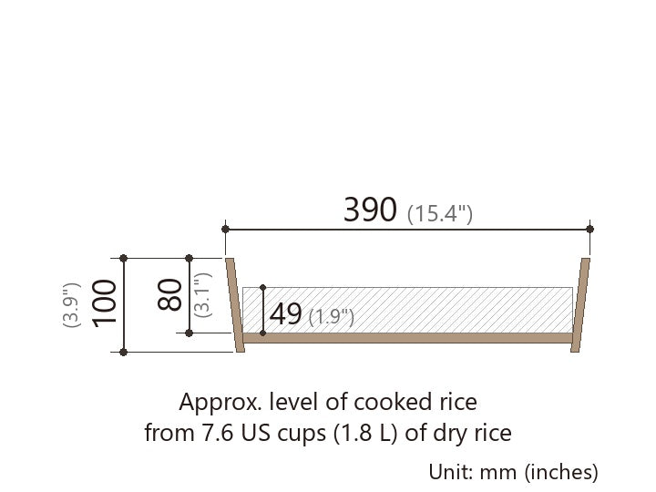 Shimizu Mokuzai Sawara Cypress Sushi Rice Mixing Tub (Hangiri) 39cm
