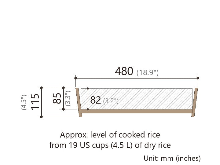 Shimizu Mokuzai Sawara Cypress Sushi Rice Mixing Tub (Hangiri) 48cm