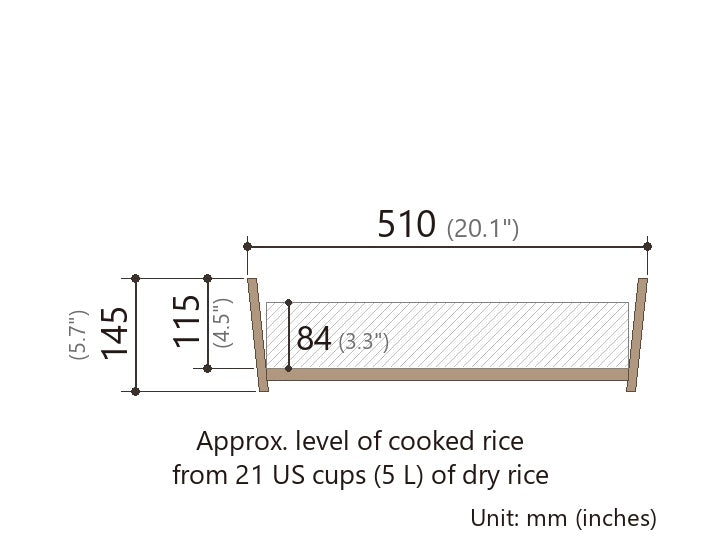 Shimizu Mokuzai Sawara Cypress Sushi Rice Mixing Tub (Hangiri) 51cm