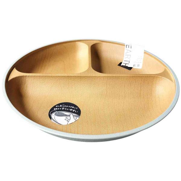 Kanoh Earth Color Scoopable Round Lunch Plate White Green