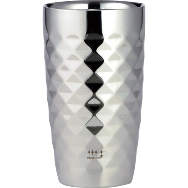 Migakiya Syndicate Double Wall Beer Tumbler, Diamond Cut 370ml