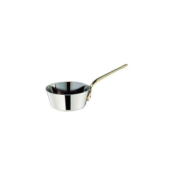 Wadasuke Stainless Steel Tapered Mini Saucepan with Brass Handle 8cm 2532-0080