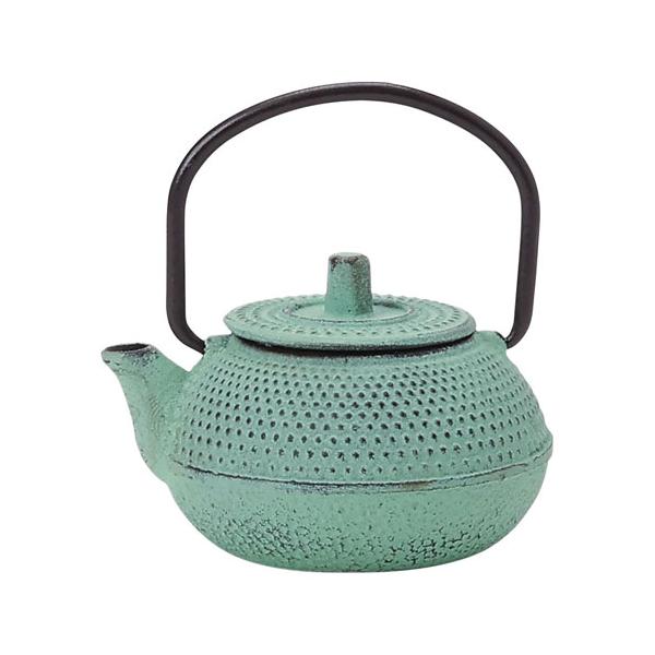 Ishigaki RIN-NE Miniature Cast Iron Kettle Arare 60ml Malachite Green 4640