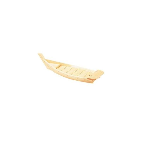 Yamako Natural Wood Boat-Shaped Serving Tray