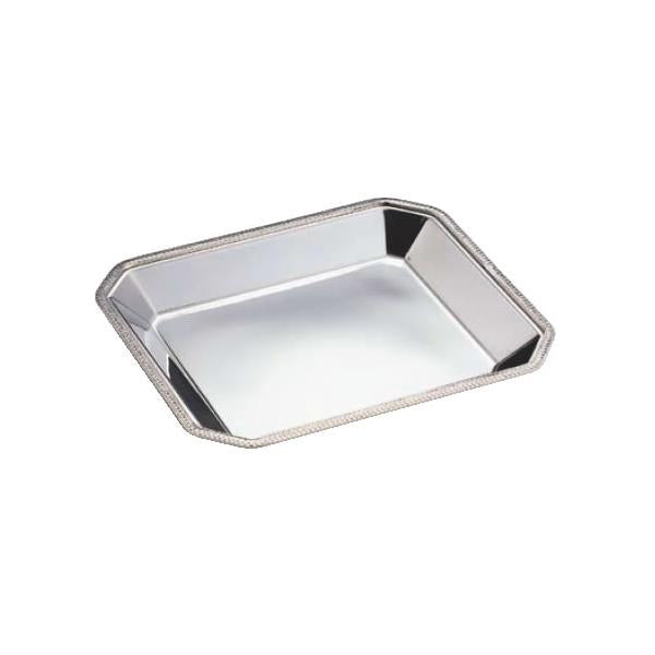 Wadasuke Stainless Steel Deli Tray with Scalloped Rim