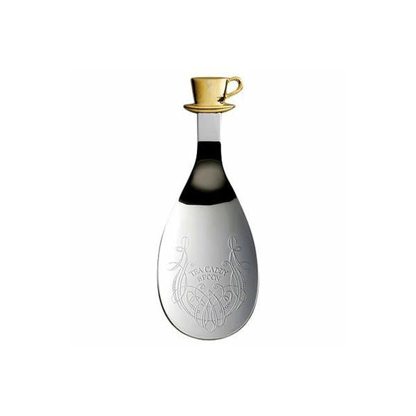 Azuma SALUS Cup Tea Caddy Spoon with Gold-Plated Pewter Handle
