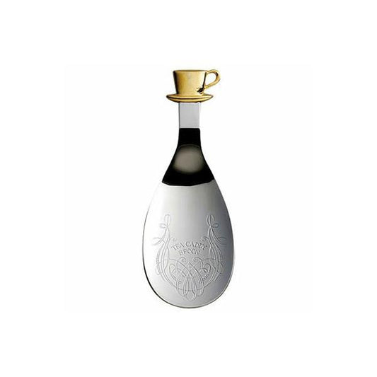 Azuma SALUS Cup Tea Caddy Spoon with Gold-Plated Pewter Handle