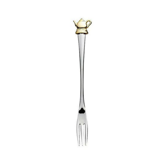 Azuma SALUS Pot Petite Fork with Gold-Plated Pewter Handle